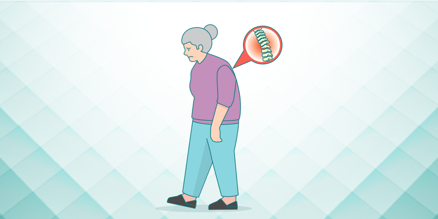 Older lady with a hunched back